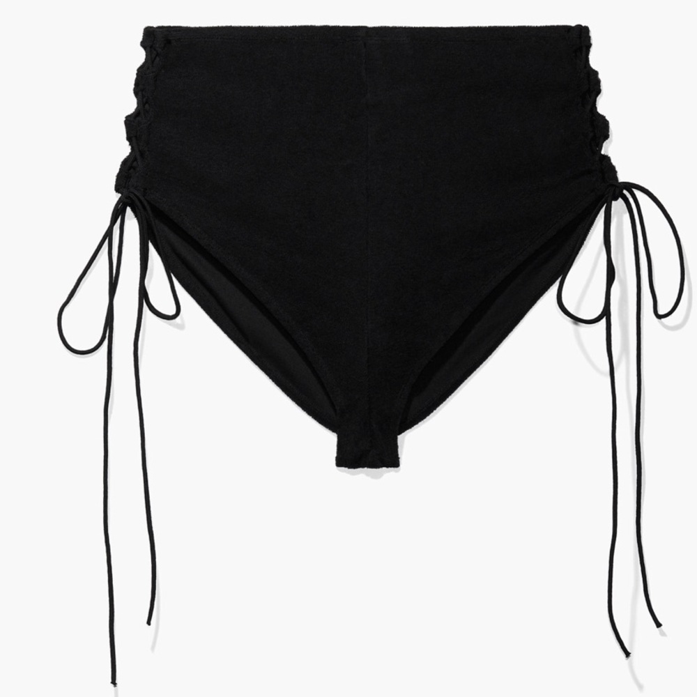 NWT Savage X Fenty 70S TERRY BOOTY SHORT WITH SIDE TIE size small